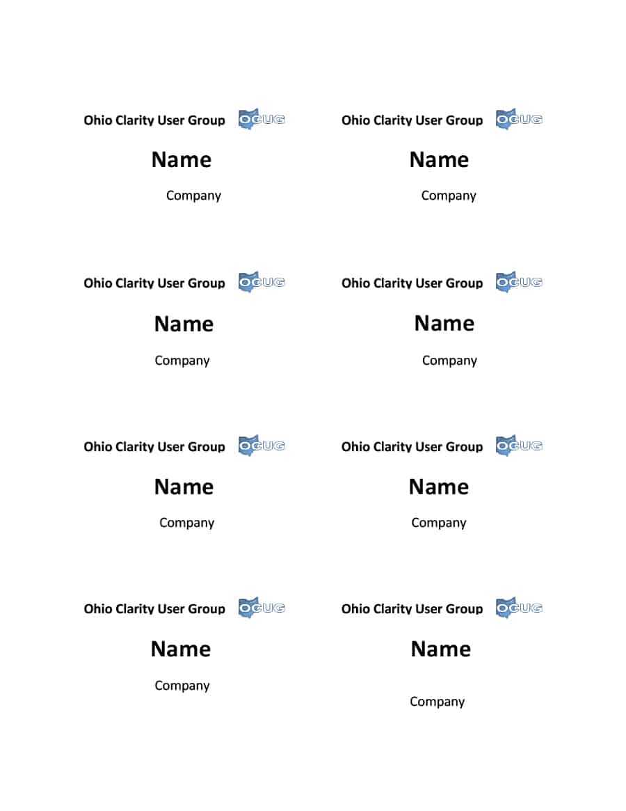 47 Free Name Tag + Badge Templates ᐅ Templatelab Within Visitor Badge Template Word
