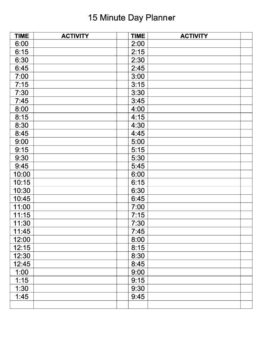 47 Printable Daily Planner Templates (Free In Word/excel/pdf) Pertaining To Printable Blank Daily Schedule Template