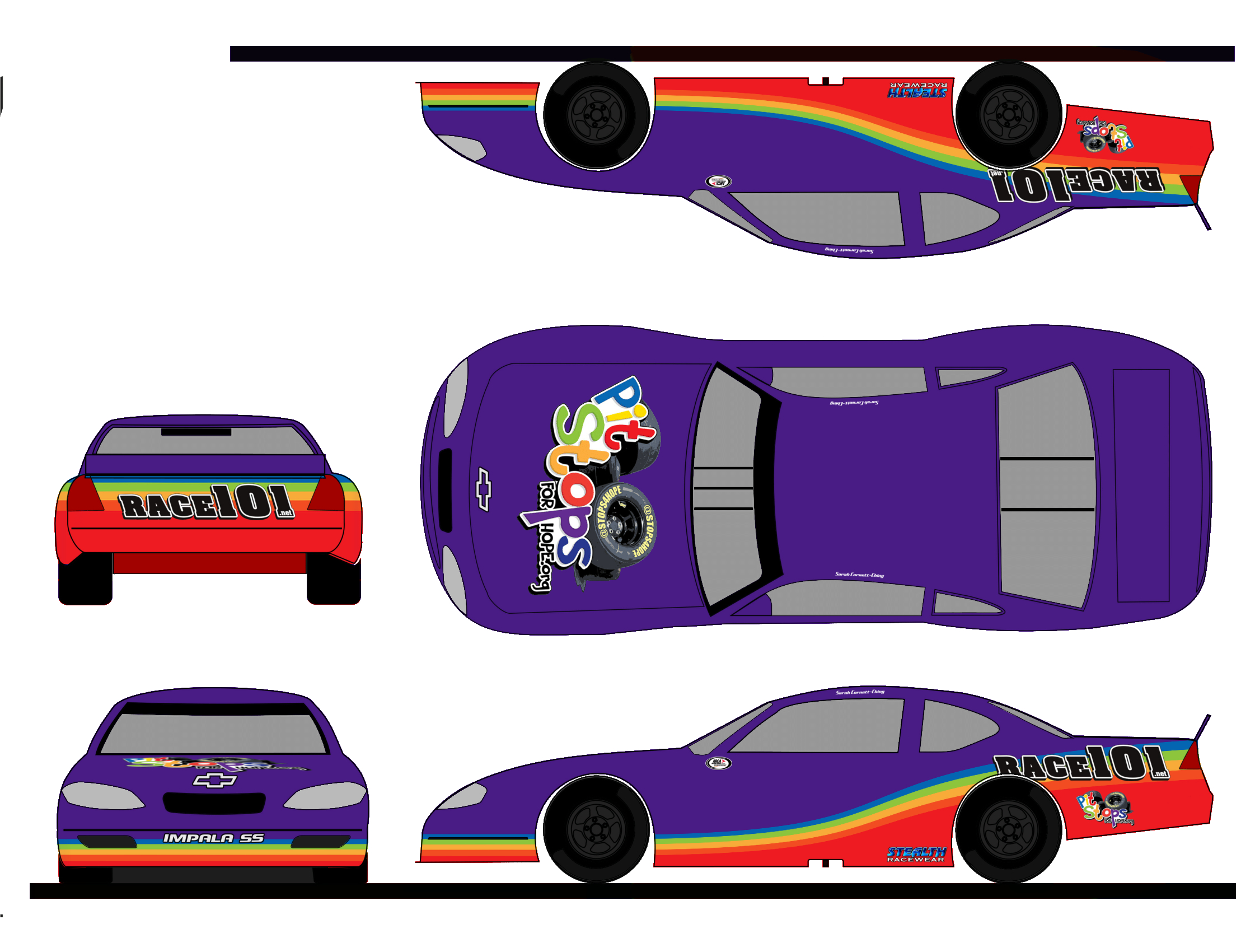 5 Steps To Create A Paint Scheme Mockup | The Colors Of The Race For Blank Race Car Templates