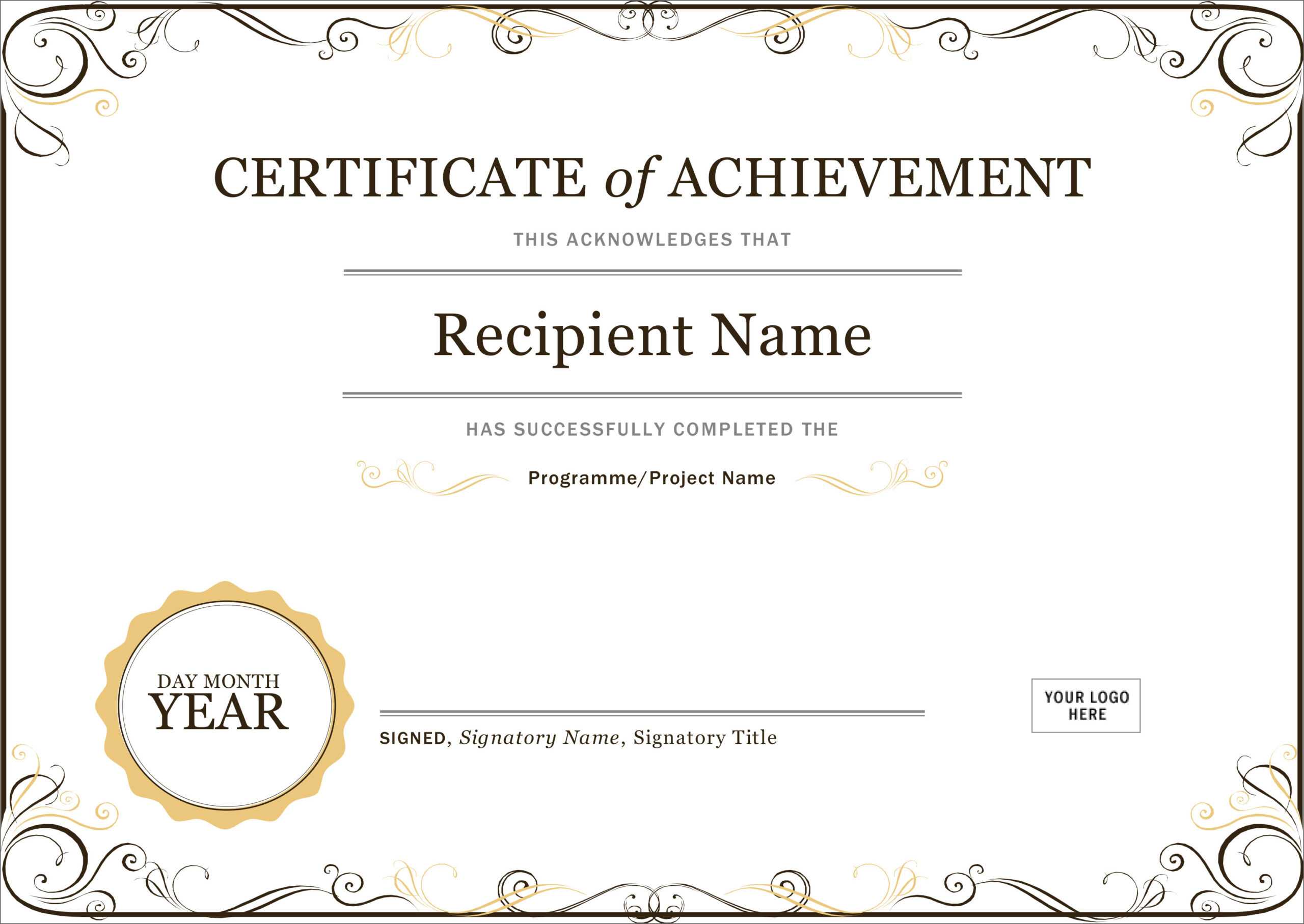 50 Free Creative Blank Certificate Templates In Psd With Regard To Blank Award Certificate Templates Word