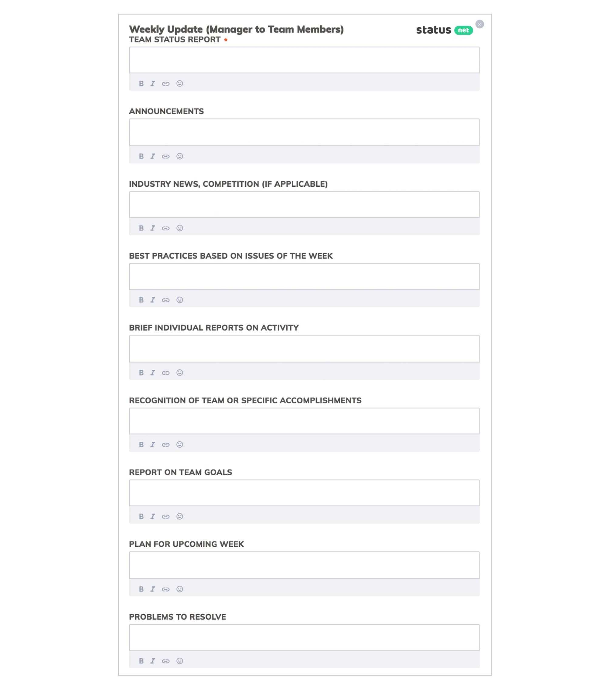 6 Awesome Weekly Status Report Templates | Free Download Intended For Weekly Manager Report Template