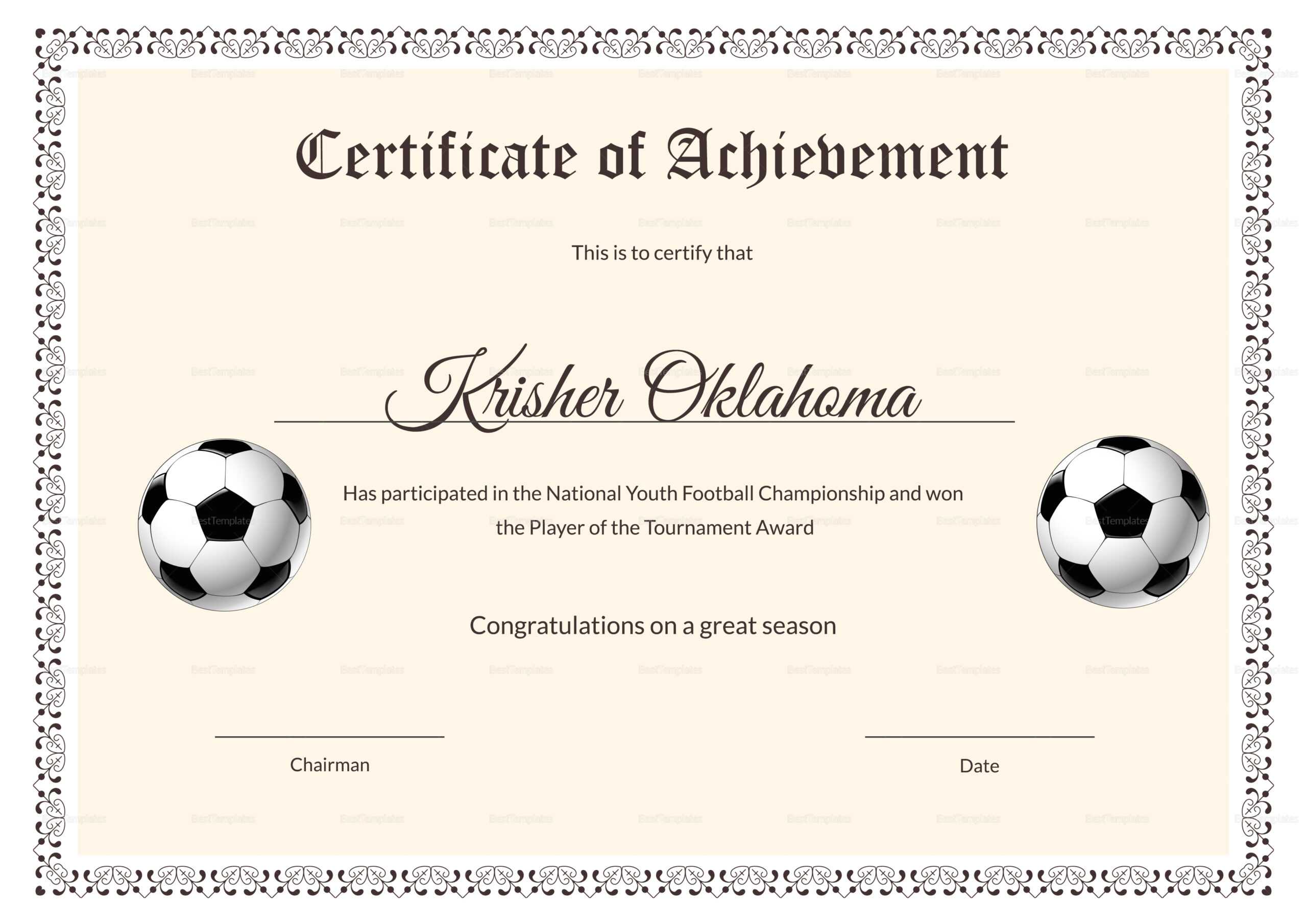 62A11 Soccer Award Certificates | Wiring Library Intended For Soccer Certificate Templates For Word