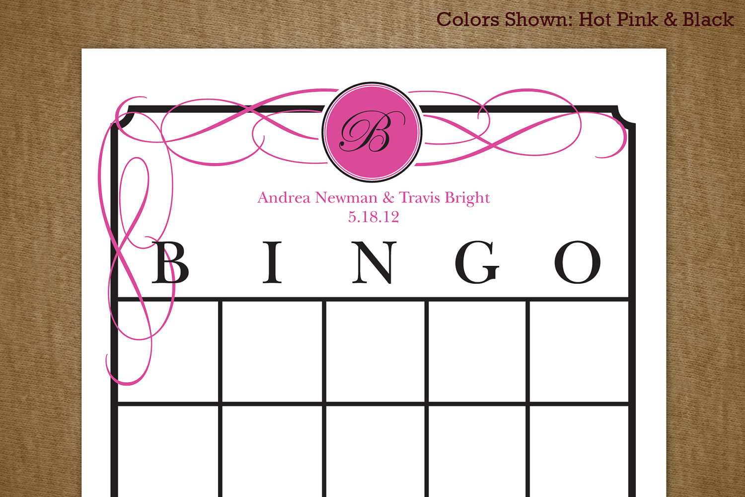 7 Best Images Of Bridal Shower Gift Bingo Printable – Free Inside Blank Bridal Shower Bingo Template