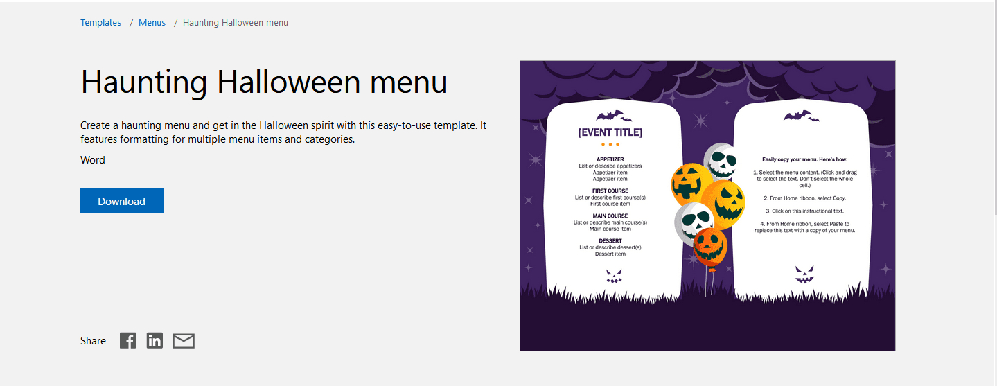 7 Free Halloween Themed Templates For Microsoft Word Inside Free Halloween Templates For Word
