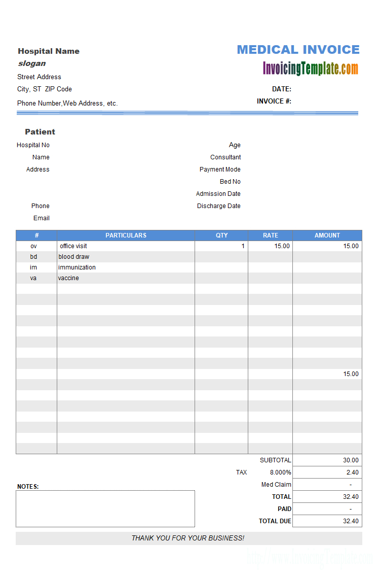 737Cb Cash Invoice Sample Report Templates Format Doc Throughout Medical Report Template Doc