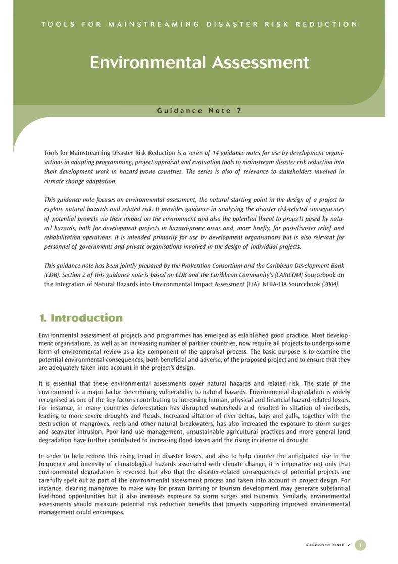 8+ Environmental Assessment Templates – Pdf | Free & Premium With Environmental Impact Report Template
