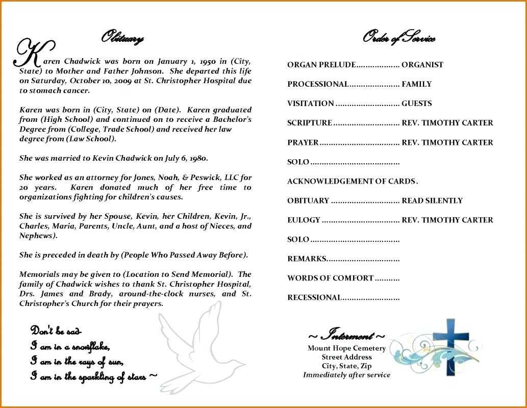 9 Obituary Examples Download In Word Free Newspaper Template Pertaining To Obituary Template Word Document