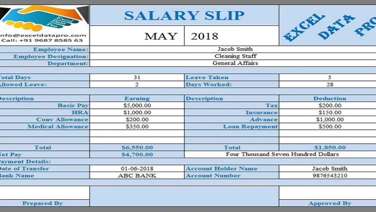 9 Ready To Use Salary Slip Excel Templates – Exceldatapro Within Blank Payslip Template