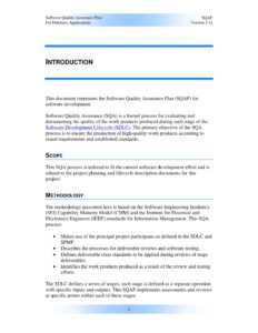 9+ Software Quality Assurance Plan Examples - Pdf | Examples intended for Software Quality Assurance Report Template