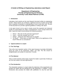 A Guide To Writing An Engineering Laboratory (Lab) Report within Engineering Lab Report Template