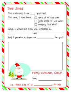 A Letter To Santa Template | Template Business regarding Letter From Santa Template Word