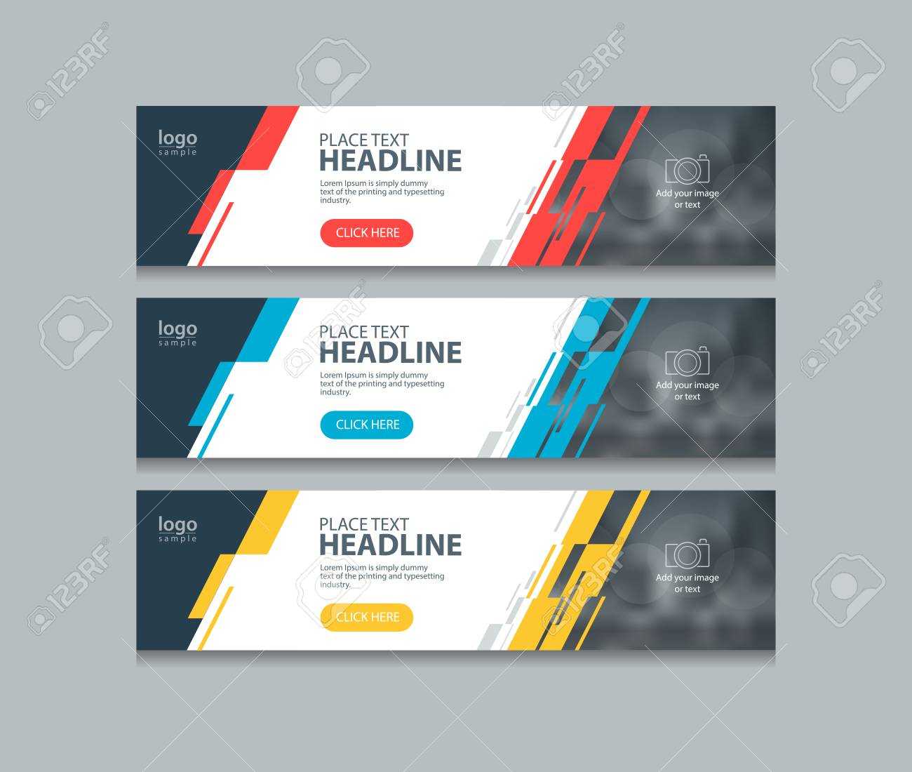 Abstract Horizontal Web Banner Design Template Backgrounds Intended For Website Banner Design Templates