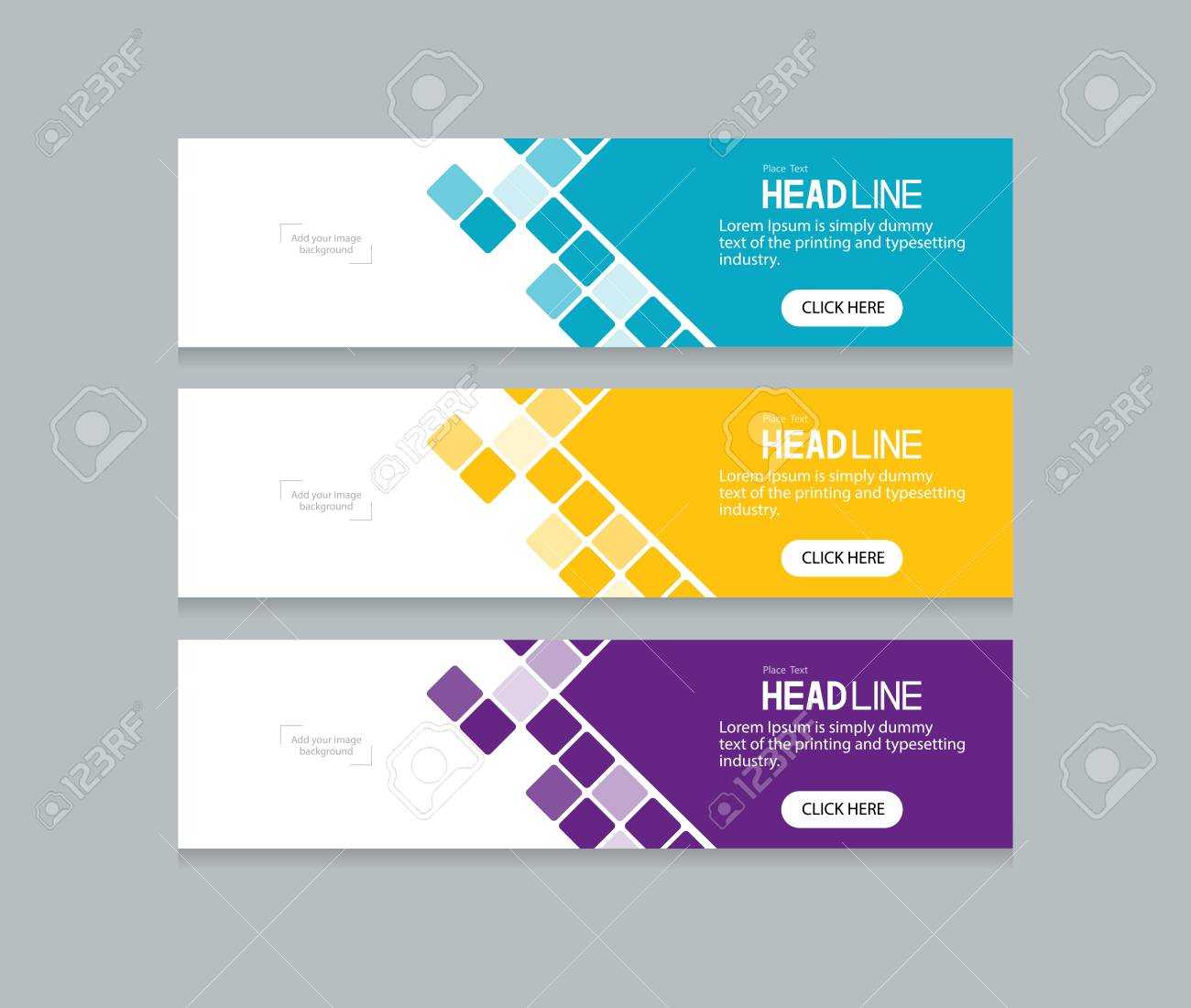 Abstract Web Banner Design Template With Website Banner Design Templates