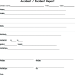 Accident Incident Report Form Template With Incident Report Form Template Word