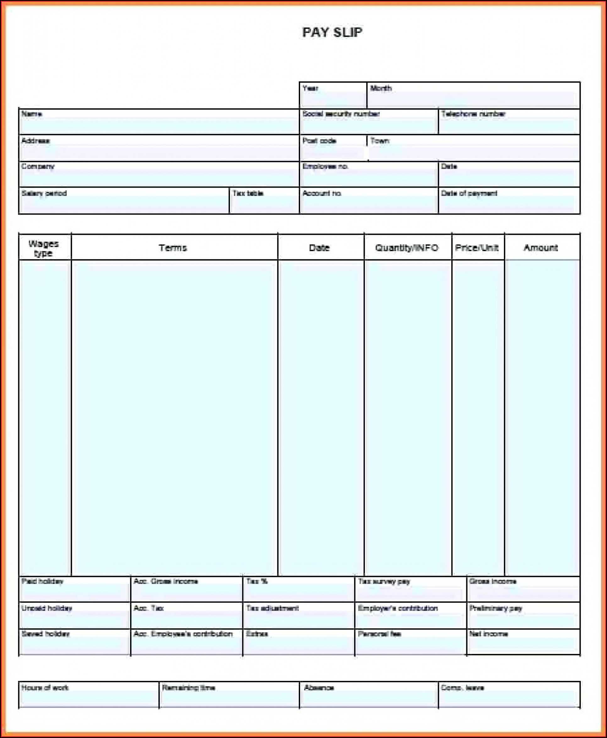 Adp Pay Stub Template Download – Template 1 : Resume Intended For Blank Pay Stub Template Word