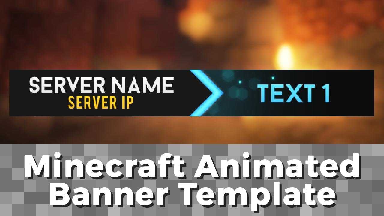 Advanced .gif Minecraft Animated Banner Template – "elegant Dazzle" Inside Animated Banner Template