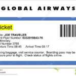 Airline E Ticket Stock Illustration. Illustration Of Travel With Regard To Plane Ticket Template Word