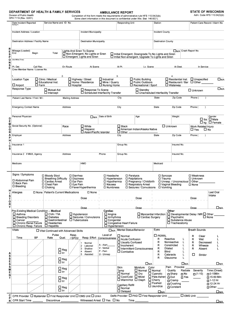 Ambulance Patient Report Form Templates – Fill Online Inside Patient Care Report Template