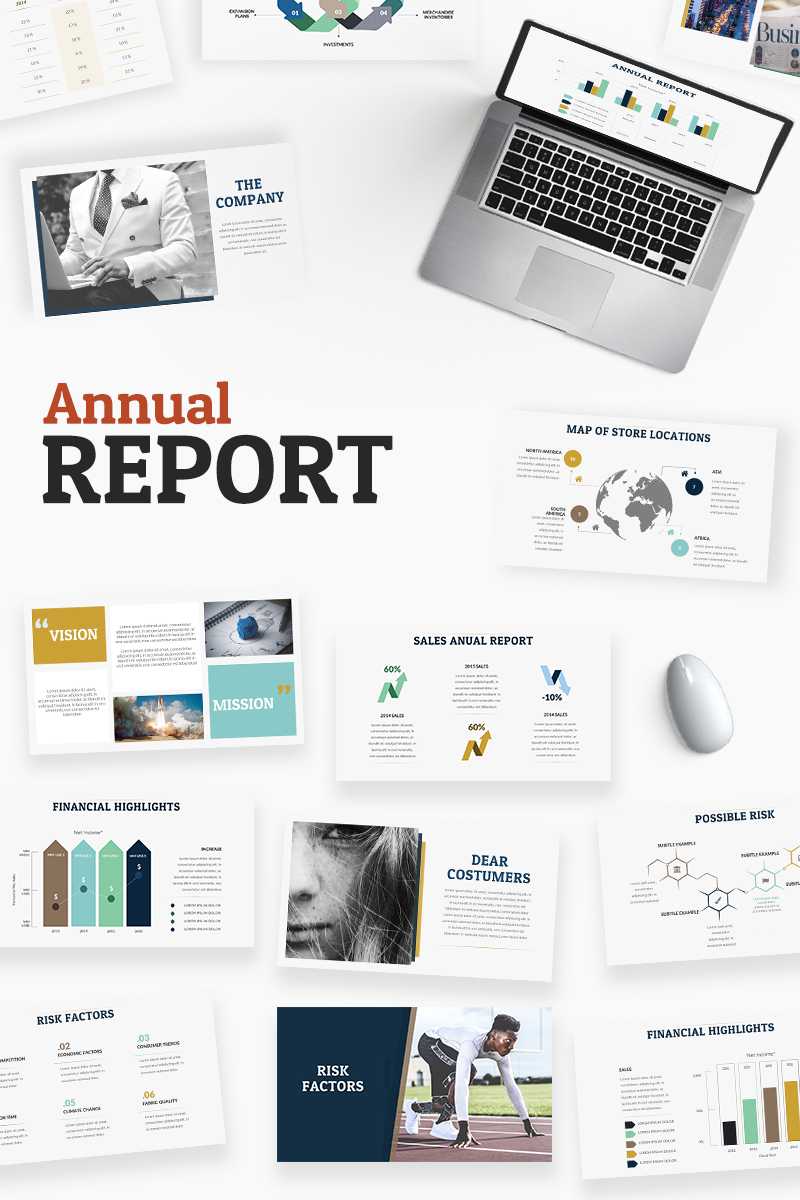 Annual Report Powerpoint Template In Annual Report Ppt Template