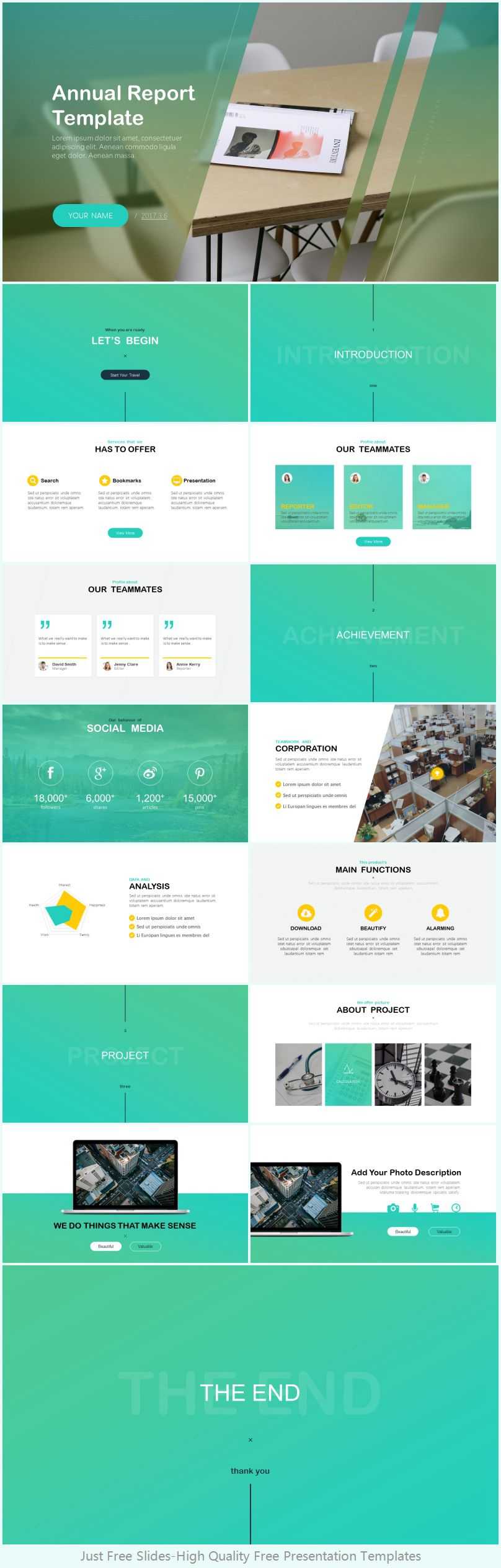 Annual Report Powerpoint Template – Just Free Slides Inside Summary Annual Report Template