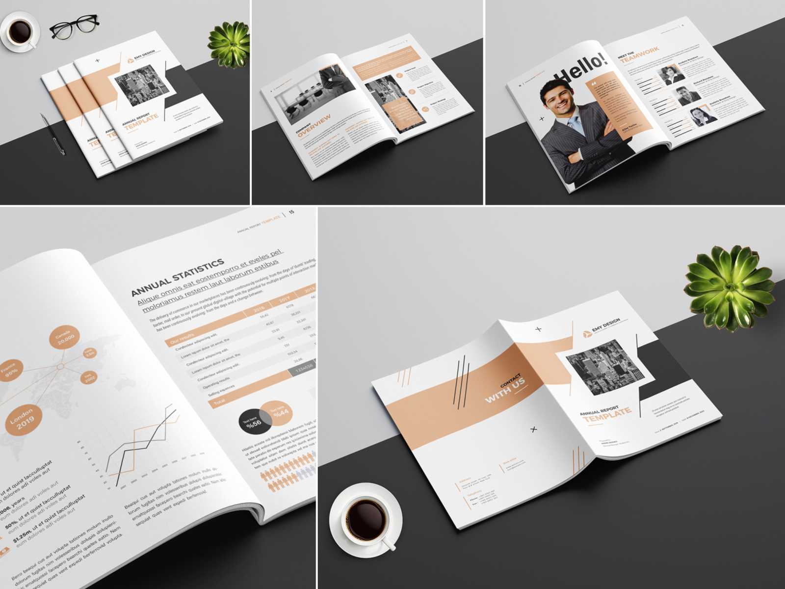 Annual Report Templateamal Kabichi On Dribbble In Annual Report Word Template