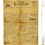 Antique Newspaper Template Stock Image. Image Of News – 24901371 For Blank Old Newspaper Template