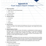 Appendix B - Event Analysis Report Template with Reliability Report Template