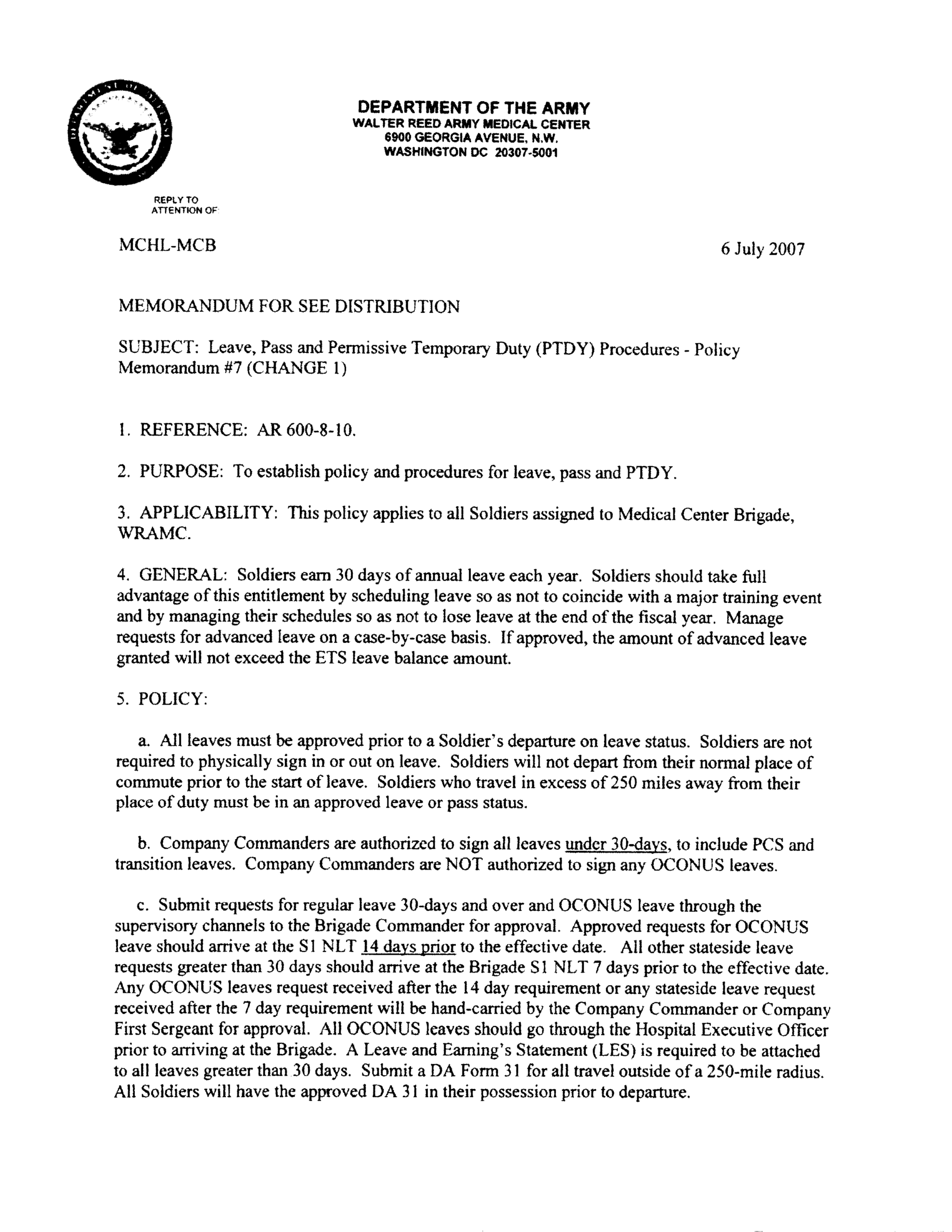 Army Memorandum For Leave | Templates At Intended For Army Memorandum Template Word