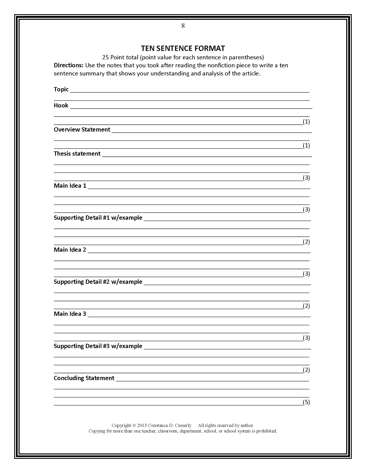 Article Writing For Students In Book Report Template Middle School