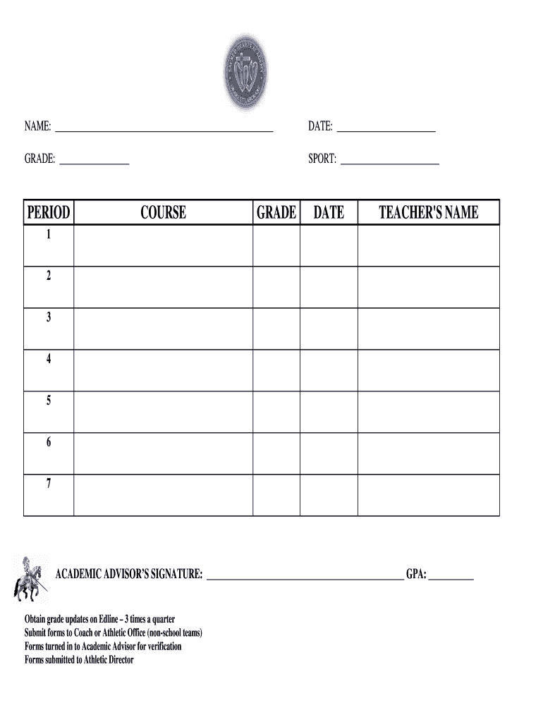 Athletic Progress Report Template – Fill Online, Printable Within Student Grade Report Template