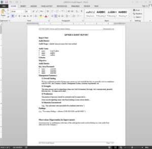 Audit Report Iso Template | Qp1020-4 with regard to Iso 9001 Internal Audit Report Template