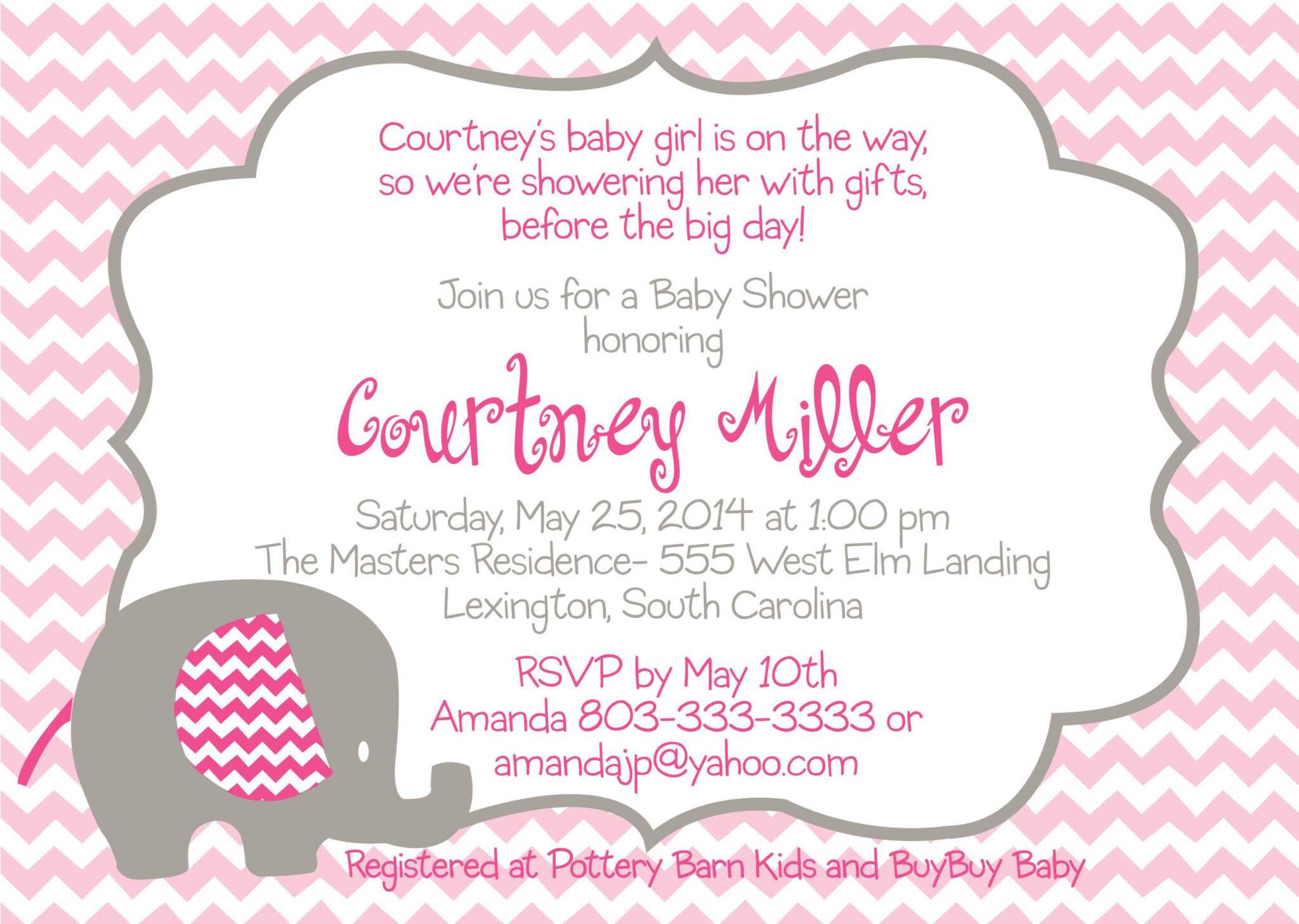 Free Baby Shower Invitation Templates Microsoft Word Best