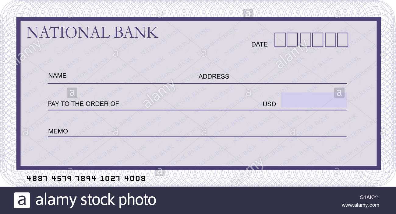 Bank Cheque Stock Photos & Bank Cheque Stock Images – Alamy Intended For Large Blank Cheque Template