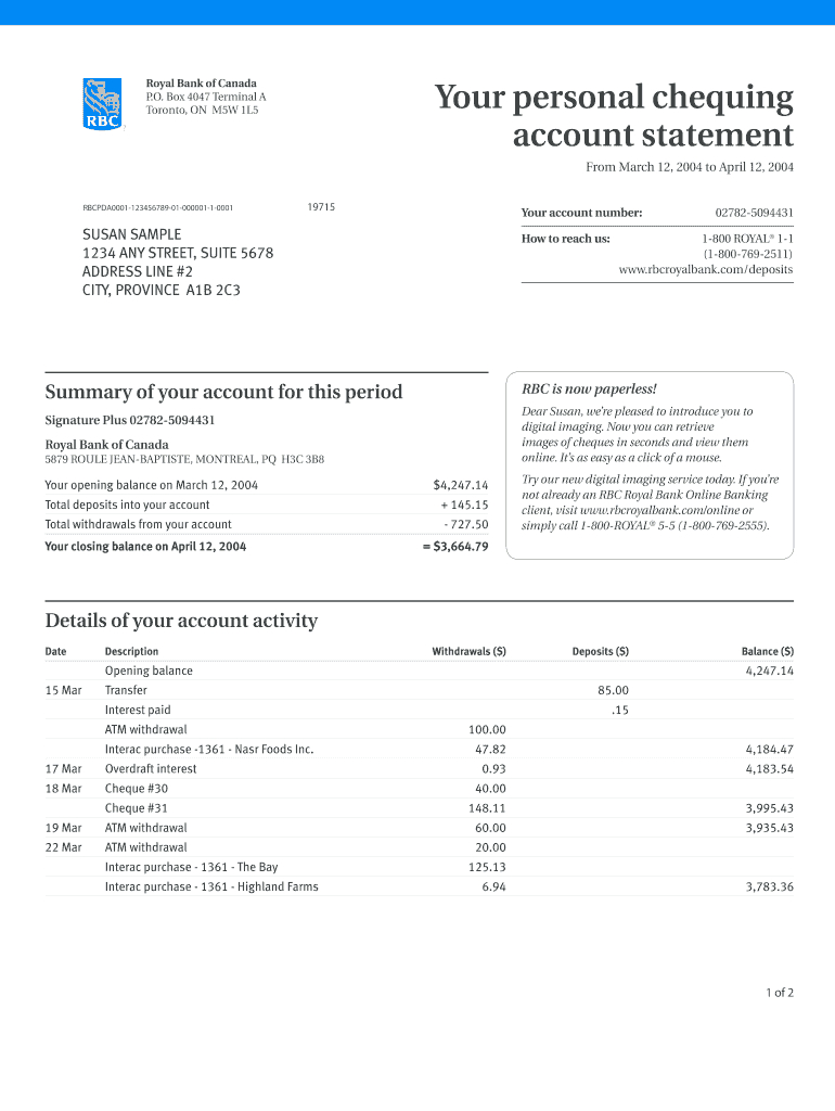 Bank Statement Generator – Fill Online, Printable, Fillable In Blank Bank Statement Template Download