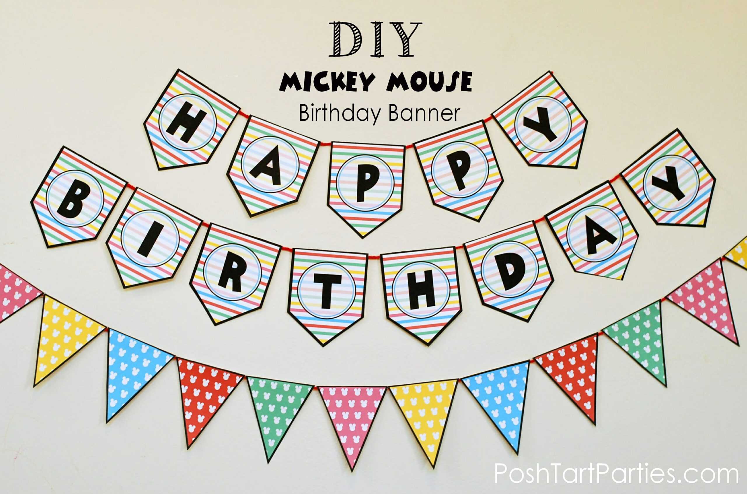 Banners, Bunting & Backdrops | Posh Tart Throughout Diy Banner Template Free