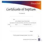 Baptism Certificate – 4 Free Templates In Pdf, Word, Excel For Baptism Certificate Template Word