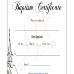 Baptism Certificates Templates – Fill Online, Printable Throughout Baptism Certificate Template Word