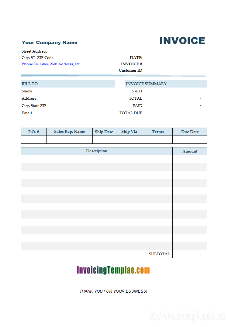 Basic Invoice Template For Mac In Microsoft Office Word Invoice Template