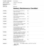 Battery Maintenance Checklist (Forklift, Industrial, Golf Regarding Computer Maintenance Report Template