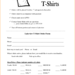 Beautiful Blank T Shirt Order Form Template Word – Models Regarding Blank T Shirt Order Form Template