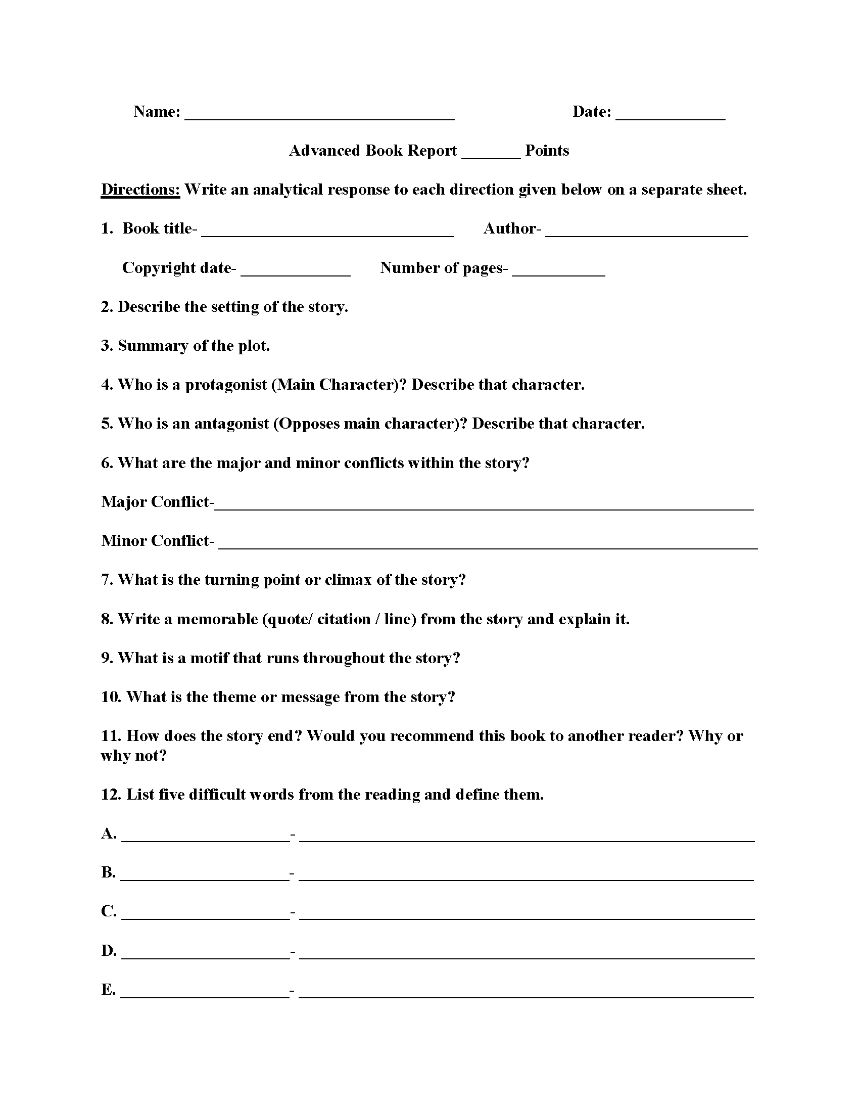 Bibliography Worksheet 5Th Grade | Printable Worksheets And With Second Grade Book Report Template