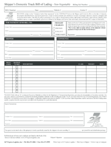 Bill Of Lading Form - Fill Online, Printable, Fillable in Blank Bol Template