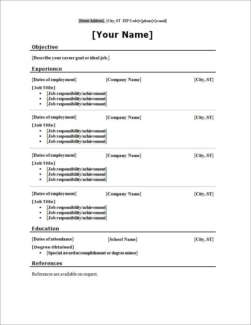 Biodata Format In Word File Free Download – Resume Template 2018 With Regard To Free Printable Resume Templates Microsoft Word