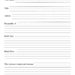 Biography Outline Worksheet | Printable Worksheets And inside Biography Book Report Template