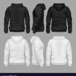 Black And White Blank Sweatshirt Hoodie With Blank Black Hoodie Template