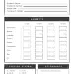 Black White Middle School Report Card – Templatescanva Within Middle School Report Card Template