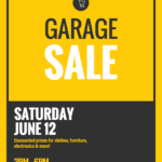 Black & Yellow Flat Event Poster Idea – Venngage Poster Examples With Regard To Garage Sale Flyer Template Word