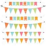 Blank Banner, Bunting Or Swag Templates For Scrapbooking Parties,.. With Free Blank Banner Templates
