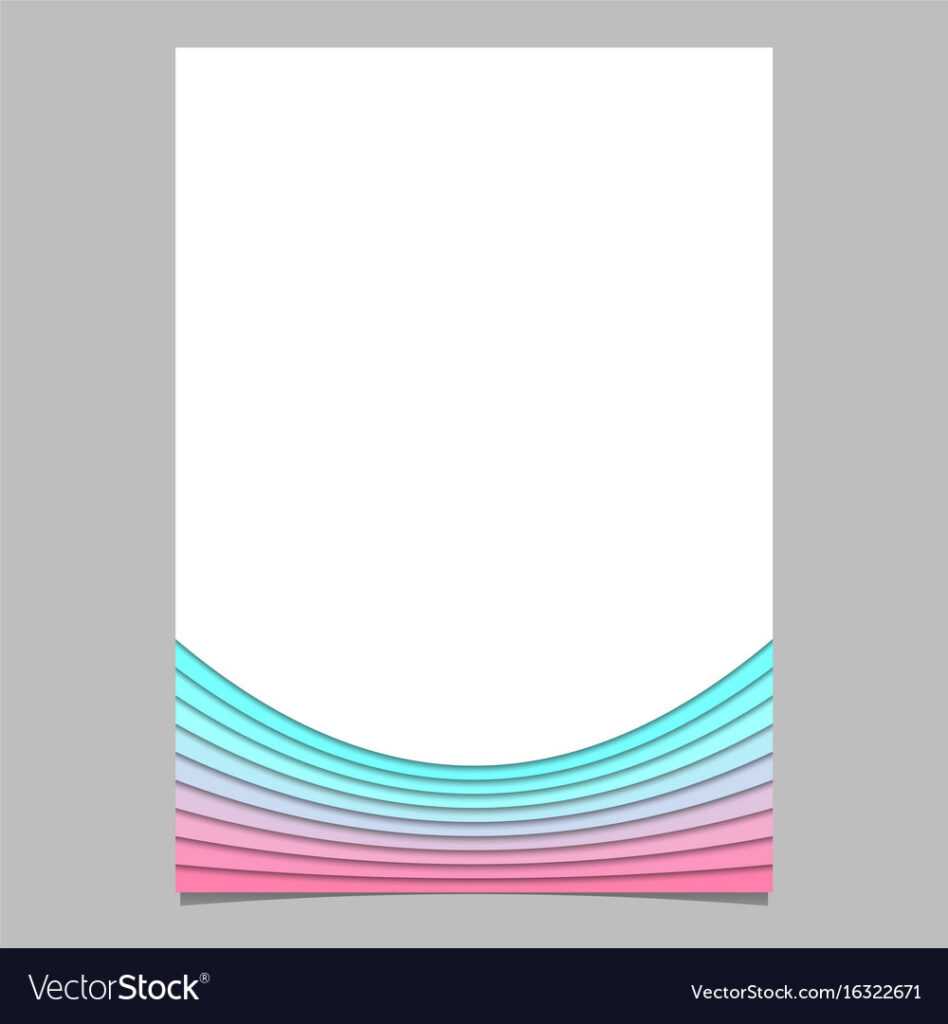 Blank Brochure Template From Curves – Flyer Within Blank Templates For ...