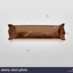 Blank Brown Candy Bar Plastic Wrap Mockup Isolated. Empty Intended For Blank Candy Bar Wrapper Template